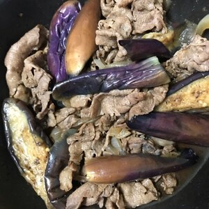 ビールが進む！牛肉と茄子のわさび醤油炒め